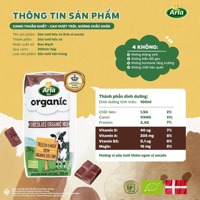 Lốc 6 hộp sữa tươi hữu cơ Arla vị socola 200ml (1y+) (thùng 12 hộp)