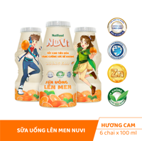 Lốc 6 hộp sữa uống lên men Nuvi (2y+)