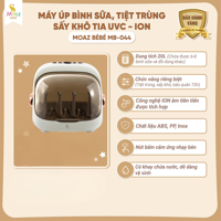 Máy úp bình sữa, tiệt trùng sấy khô UVC ion Moaz BéBé MB044