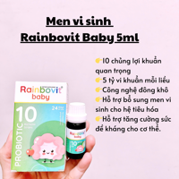 Men vi sinh Rainbovit Baby 5ml (0m+)