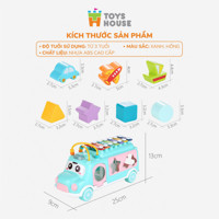 Ô tô thả khối kèm đàn gõ Toys House HE8036