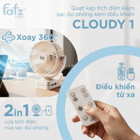 Quạt kẹp tích điện kiêm sạc dự phòng Cloudy 1 FB8180YA