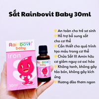 Sắt Rainbovit Baby 30ml (0m+)