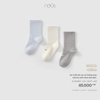 Set 3 đôi tất cao cổ chống trượt Nous