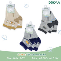 Set 3 đôi tất cổ ngắn Dokma DS462