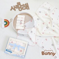 Set 6 khăn sữa + 1 khăn tắm sợi tre Bunny