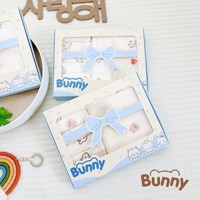 Set 6 khăn sữa + 1 khăn tắm sợi tre Bunny