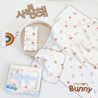 Set 6 khăn sữa + 1 khăn tắm sợi tre Bunny