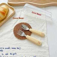 Set thìa dĩa inox Coco Bear