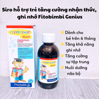 Siro hỗ trợ trẻ tăng cường nhận thức, ghi nhớ Fitobimbi Genius (6m+)