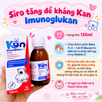 Siro tăng đề kháng Kan Imunoglukan 120ml (6m+)