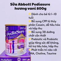 Sữa Abbott Pediasure hương vani 800g (1-10 tuổi)