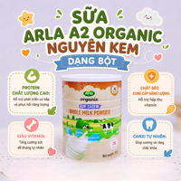 Sữa Arla Organic A2 nguyên kem 800g (1y+)