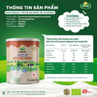 Sữa Arla Organic A2 nguyên kem 800g (1y+)