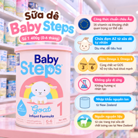 Sữa dê Baby Steps số 1 400g (0-6 tháng)