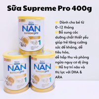 Sữa Nan Supreme Pro 400g số 1 (0-12 tháng)  