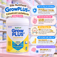 Sữa Nutifood GrowPLUS+ Colostrum Lactoferrin 400g (0-12m)
