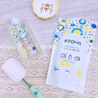 Chai nước rửa bình sữa, chén bát thuần chay Atono2 480ml