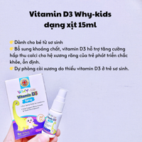 Vitamin D3 Why-kids dạng xịt 15ml (0m+)