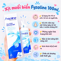 Xịt muối biển Fysoline 100ml (0m+)