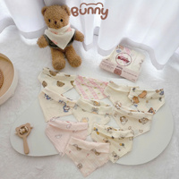 Yếm tam giác bấm cúc muslin Bunny
