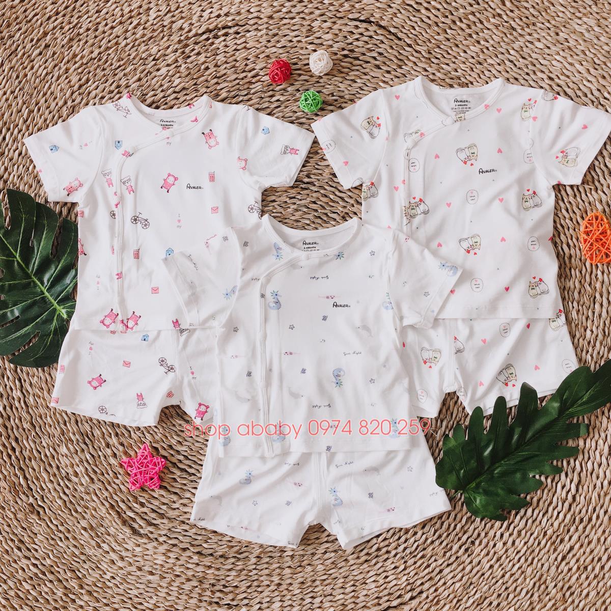 Bộ cộc tay cài lệch sợi tre Avaler (0-12M)