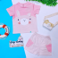 Bộ cộc tay quần kẻ 2 túi Littie Love (6m-4y)