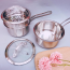 Bộ nồi inox kèm giá hấp Milk Pot 16cm