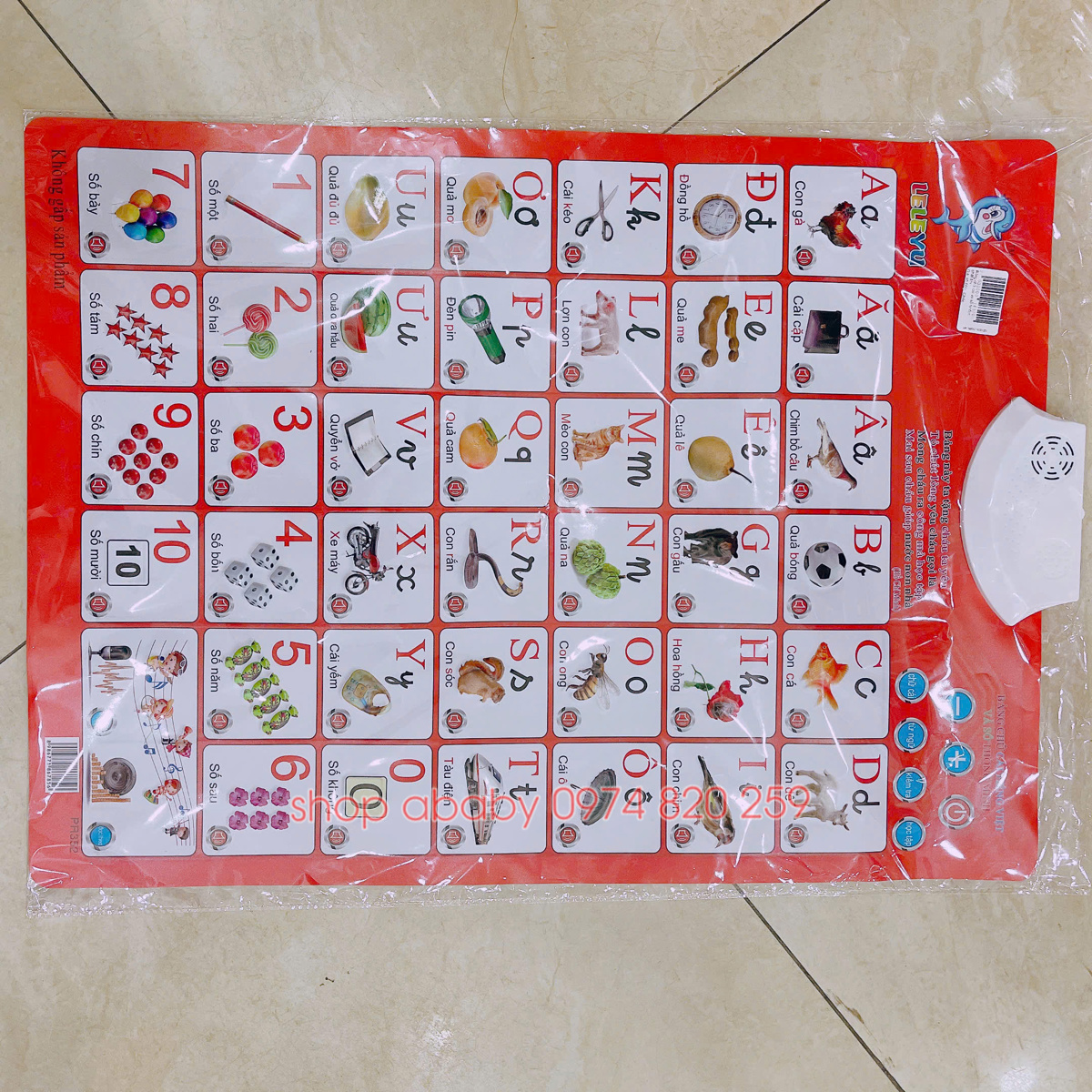 Bảng chữ cái và số tự đọc phát âm