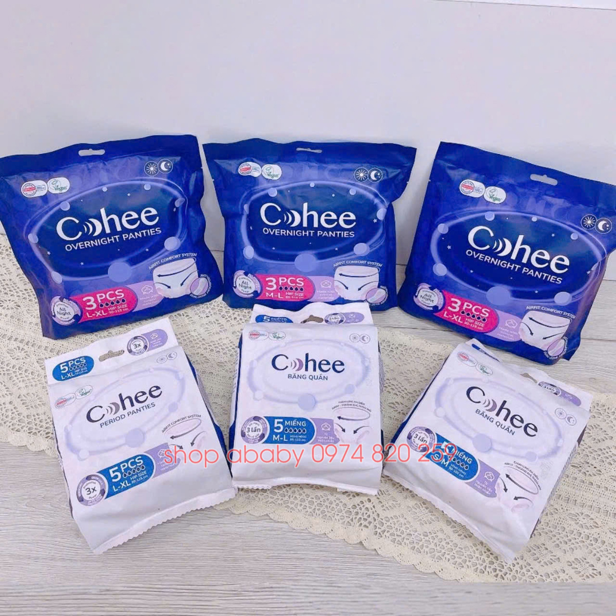 Băng vệ sinh quần Cohee ban đêm siêu mỏng 3 miếng | shop ababy - Cửa ...