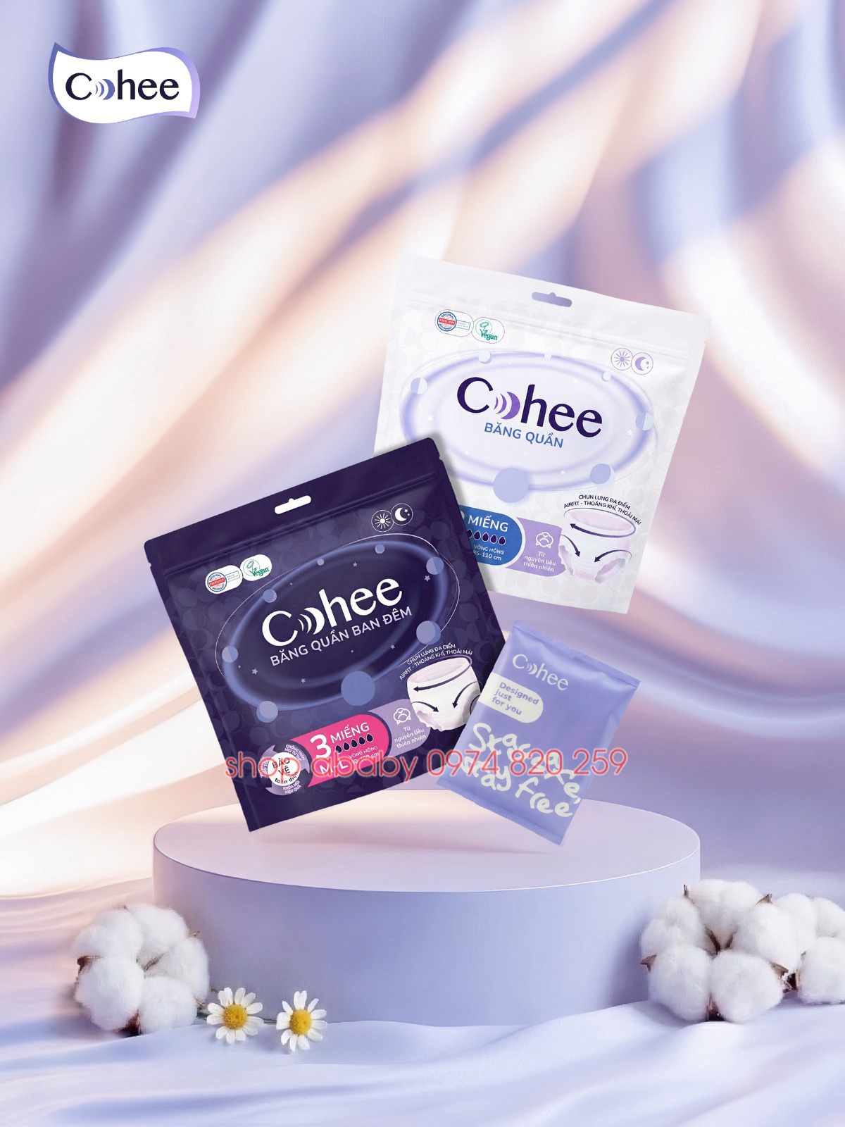 Băng vệ sinh quần Cohee ban đêm siêu mỏng 3 miếng | shop ababy - Cửa ...