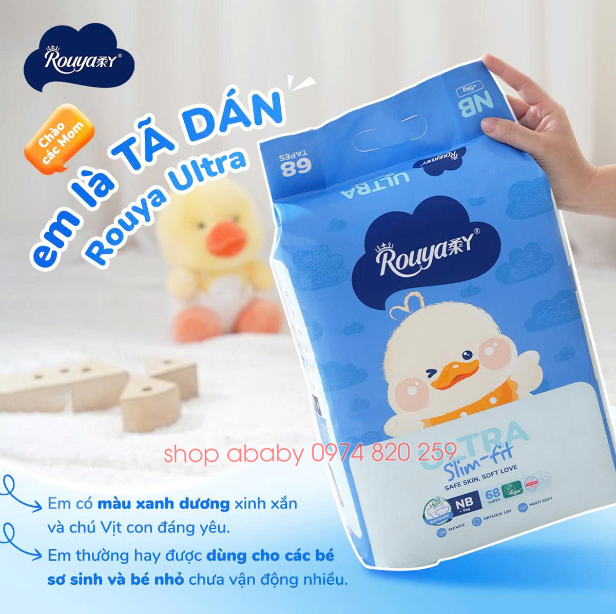 Bỉm - Tã dán Rouya Ultra | shop ababy - Cửa hàng cho mẹ và bé.