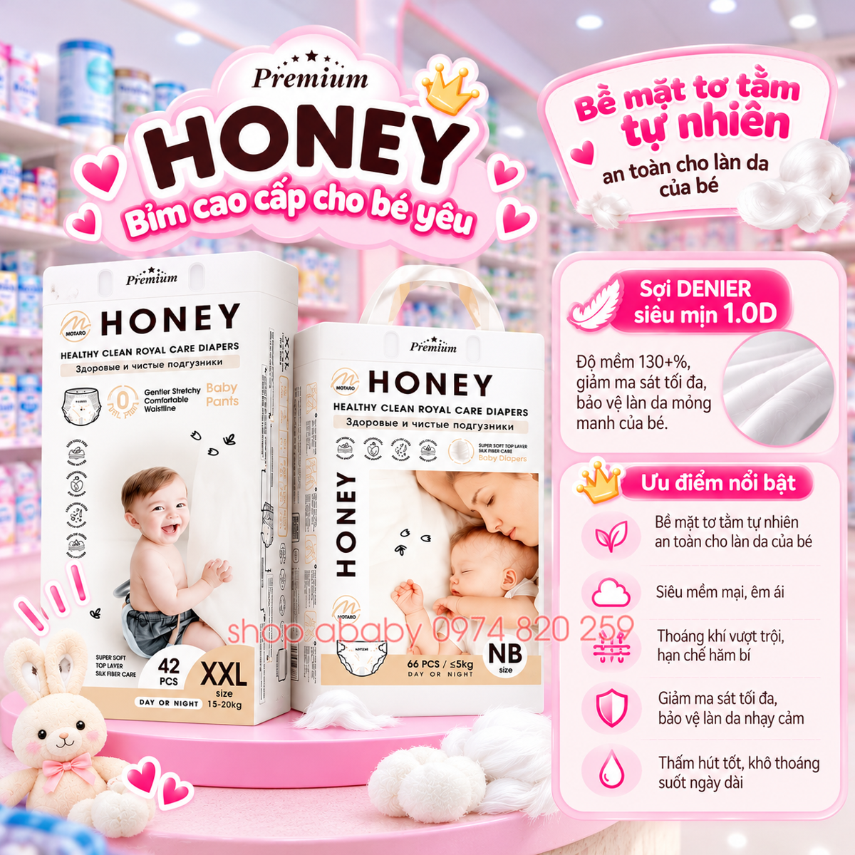 Bỉm - Tã quần Honey 