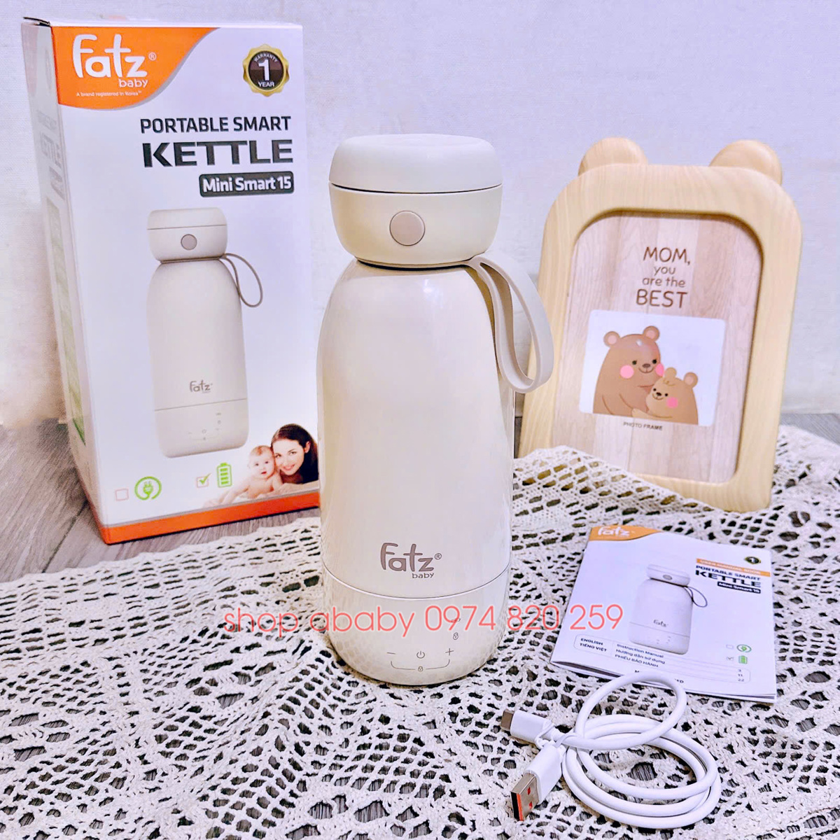 Bình hâm nước pha sữa di động Mini Smart 15 FB3842