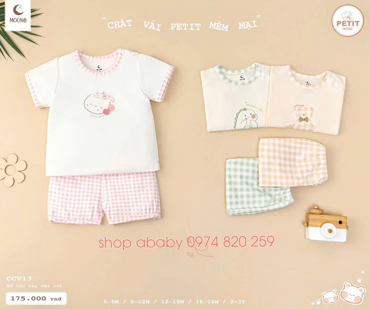 Bộ cộc tay cài vai Moon CCV13