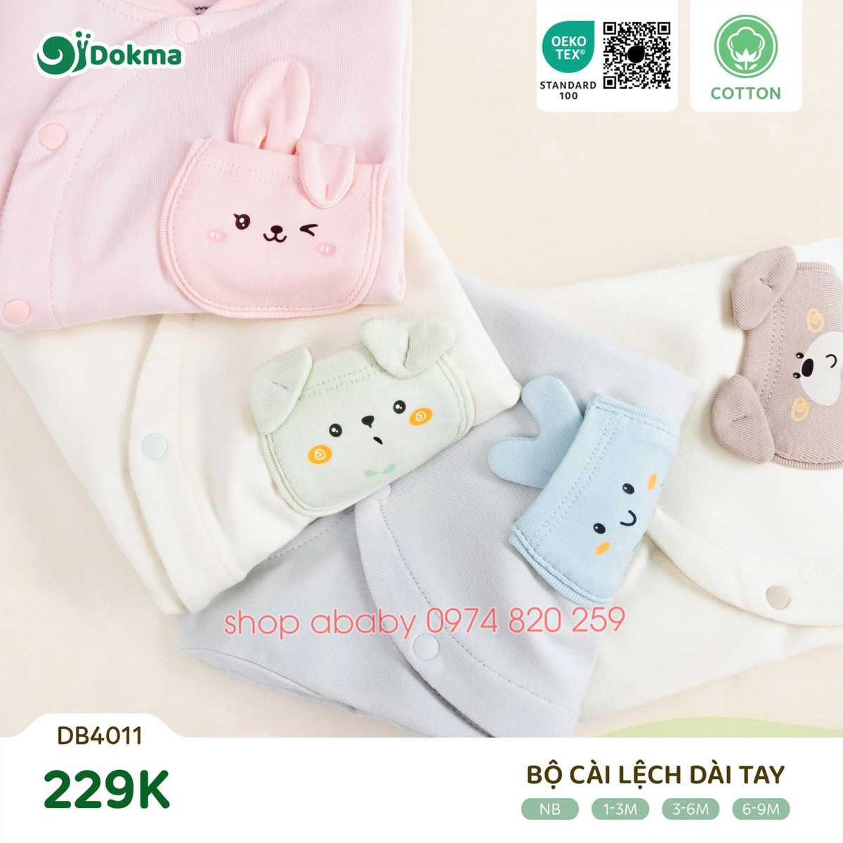 Bộ dài tay ss cài lệch Dokma DB4011