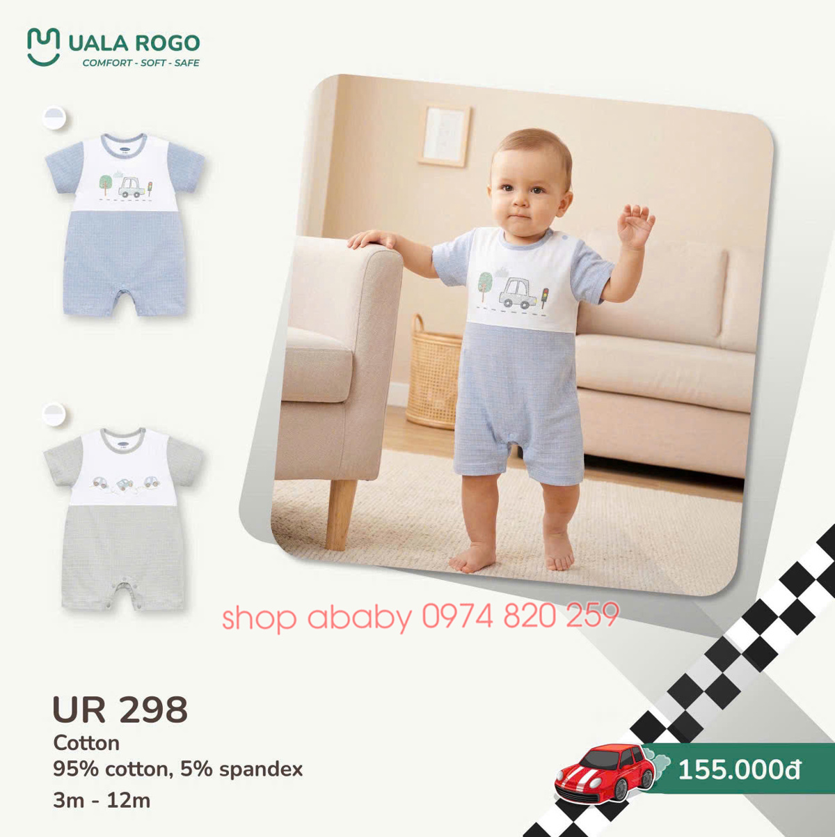 Body cộc tay Uala UR298