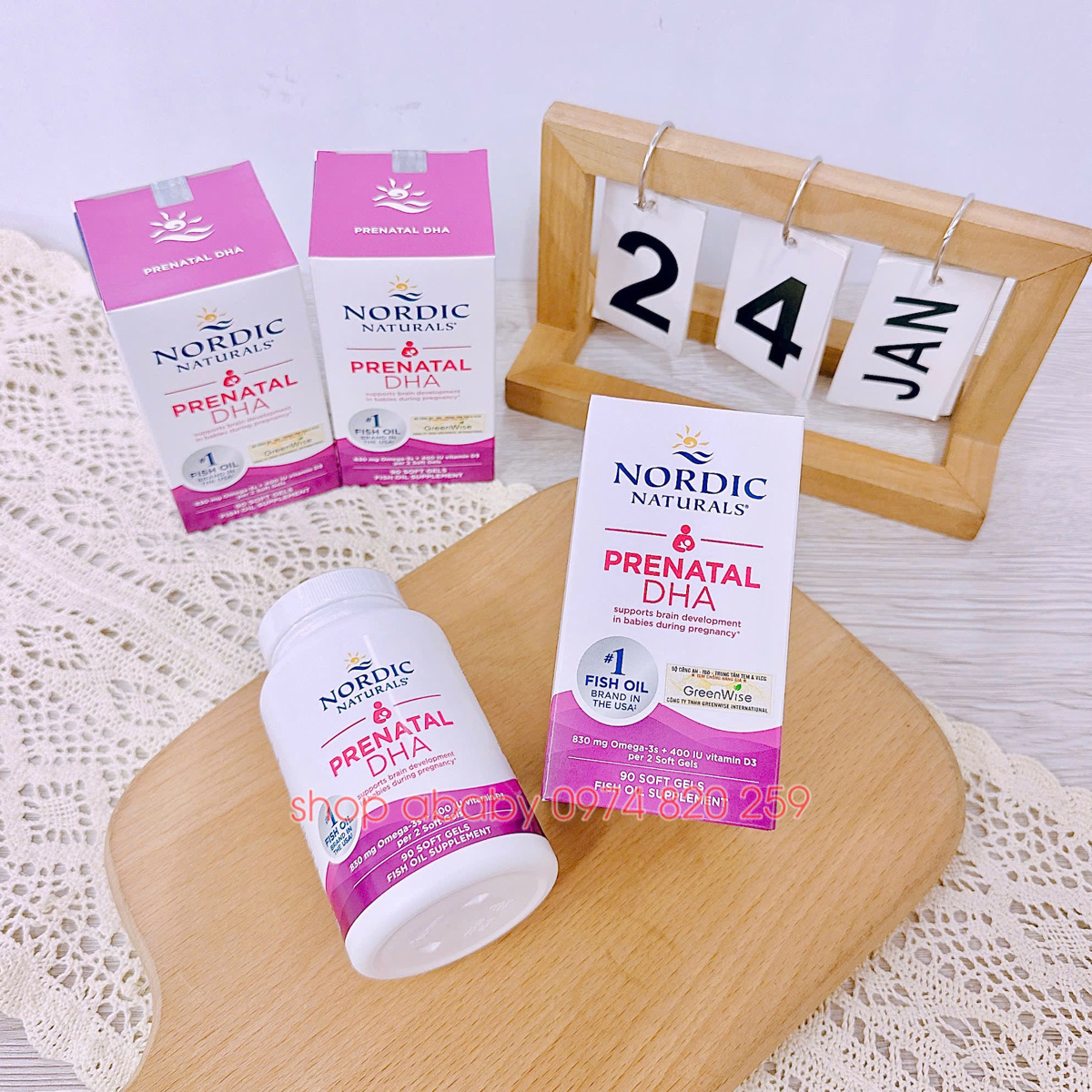 DHA bầu Nordic Naturals (90v)