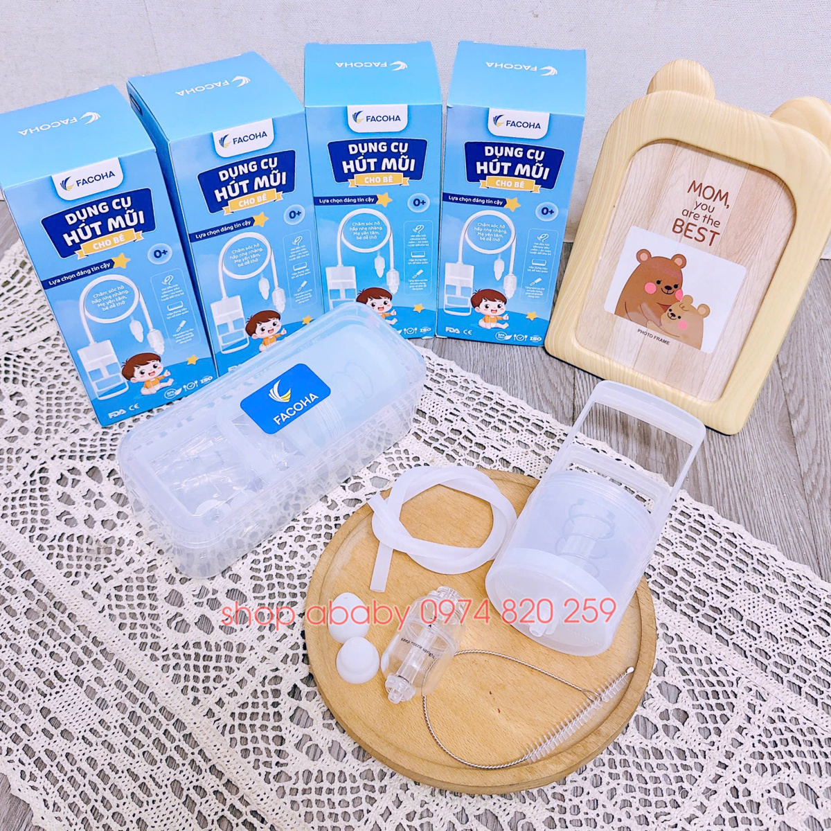 Hút mũi kéo tay Facoha đầu silicon