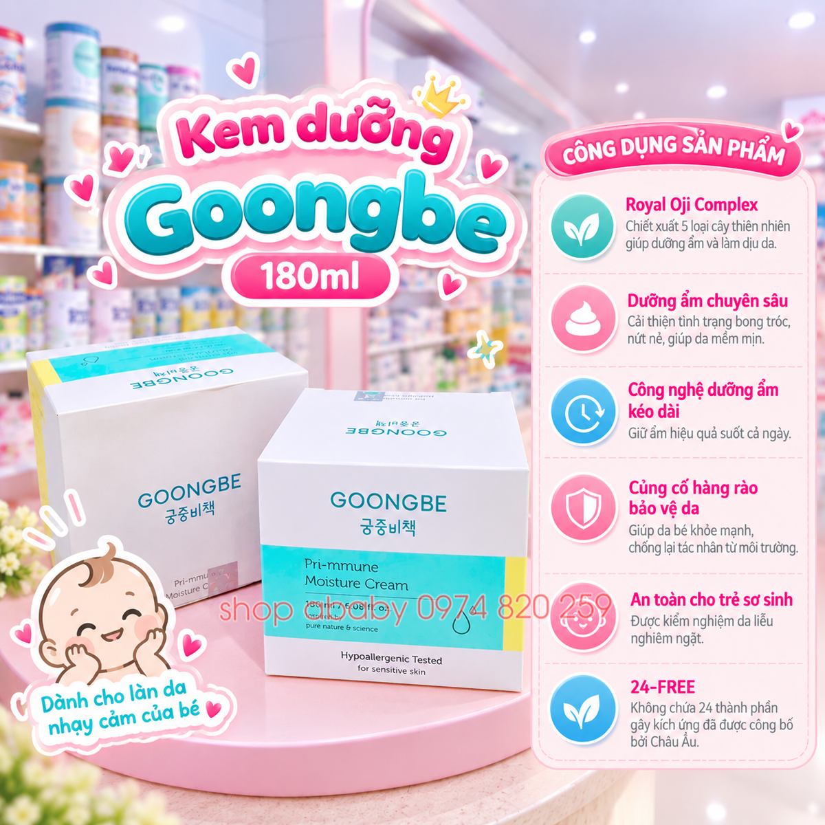 Kem dưỡng Goongbe 180ml