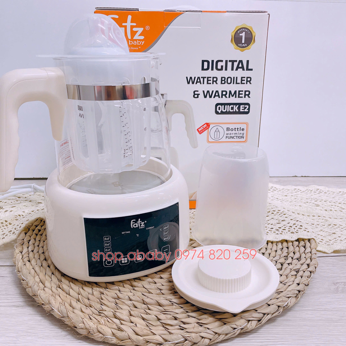 Máy đun và hâm nước pha sữa điện tử Quick E2 FB3507HB
