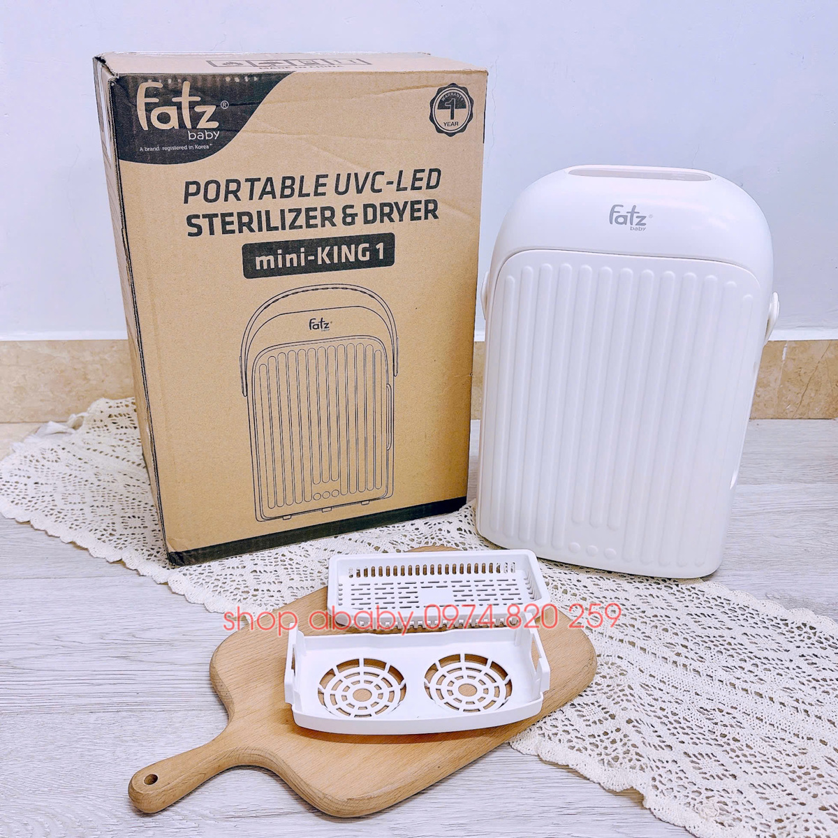 Máy tiệt trùng sấy khô UVC LED di động mini KING 1 FB4702ZH