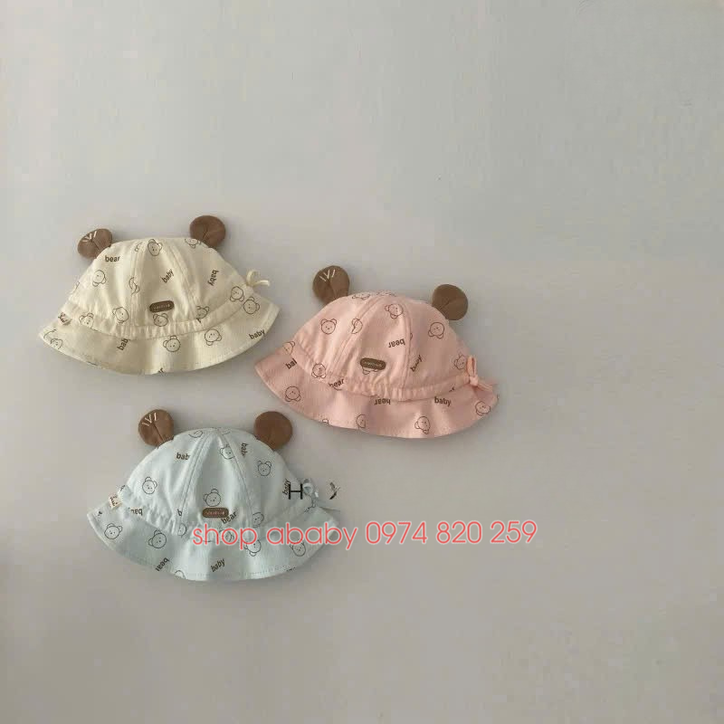 Mũ vành baby + bear