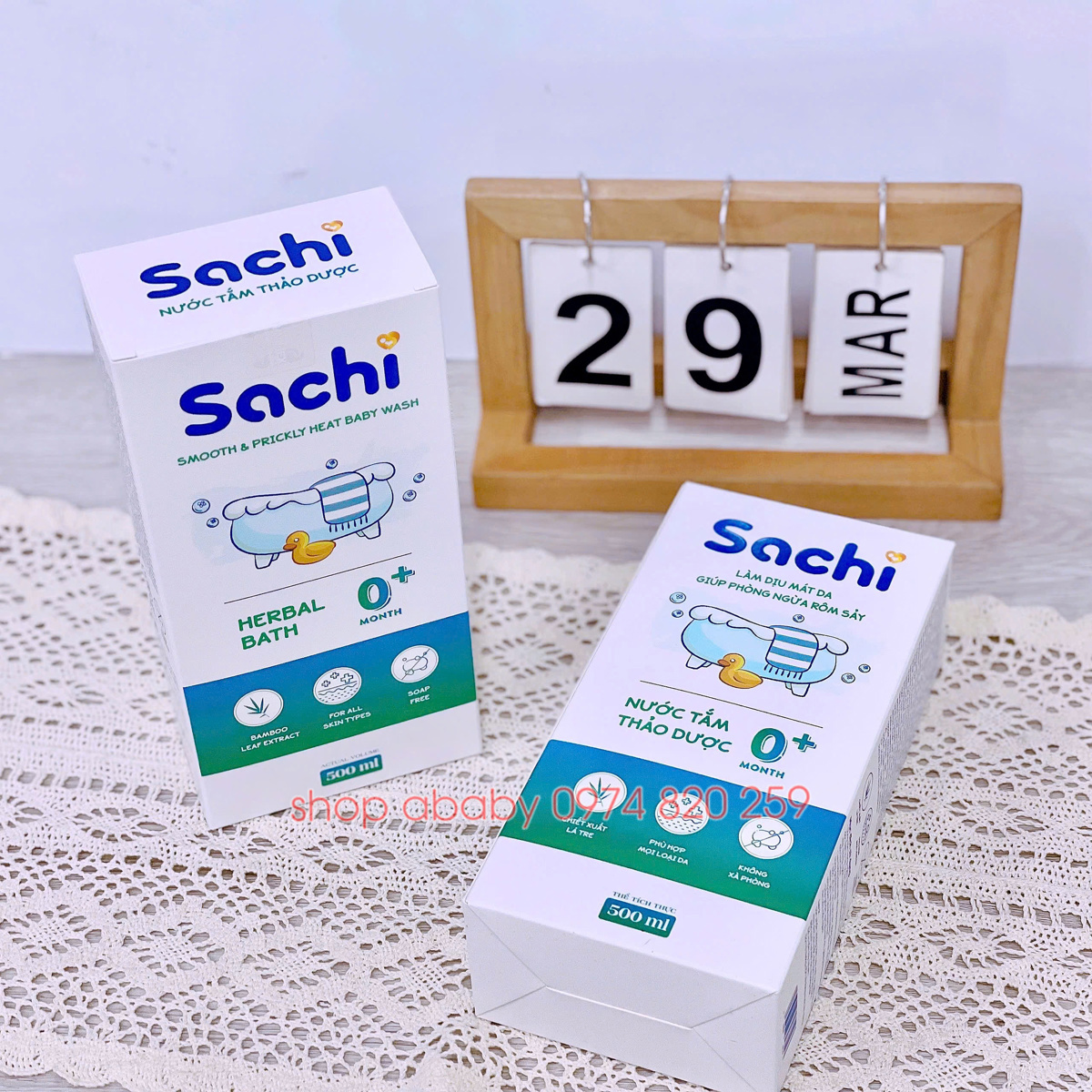 Nước tắm thảo dược Sachi 500ml