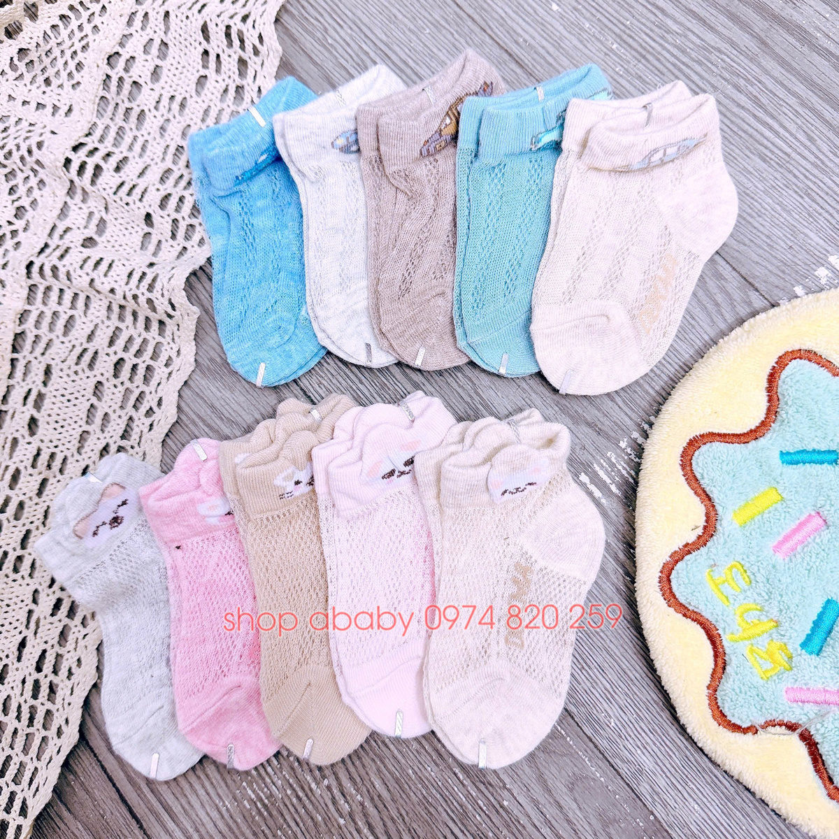 Set 5 tất lưới thấp cổ Dokma DS380