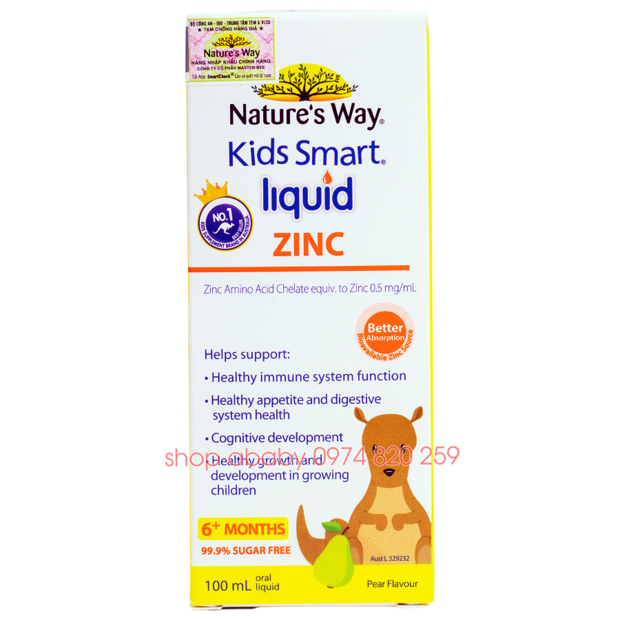 Siro bổ sung Kẽm Nature's Way 100ml (6m+)