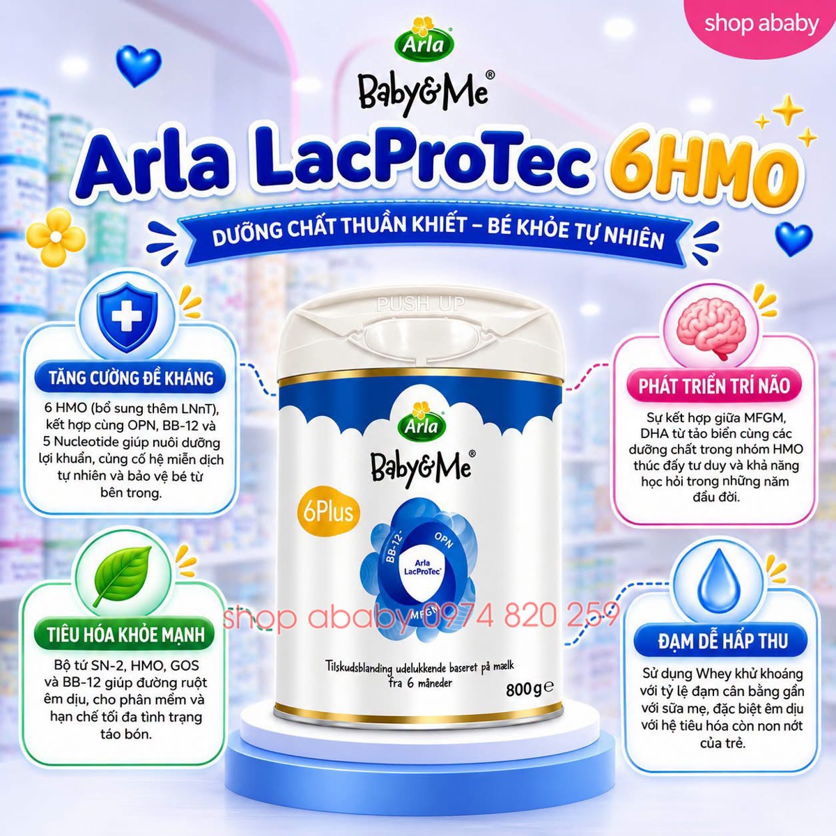 Sữa Arla Baby&Me HMO 800g 