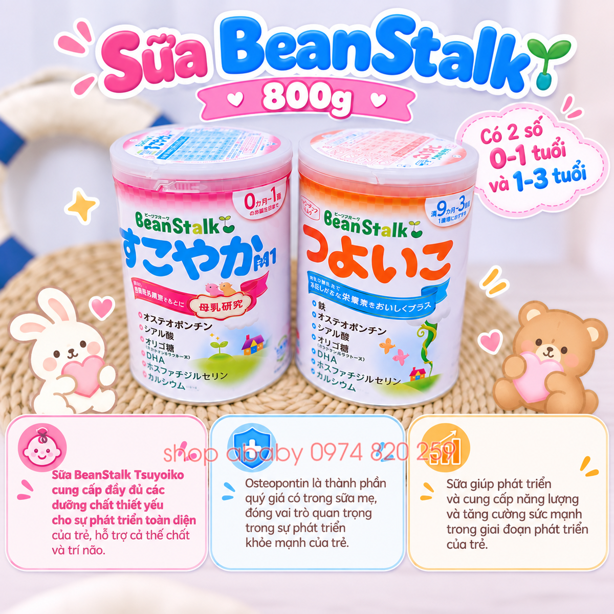 Sữa BeanStalk 800g