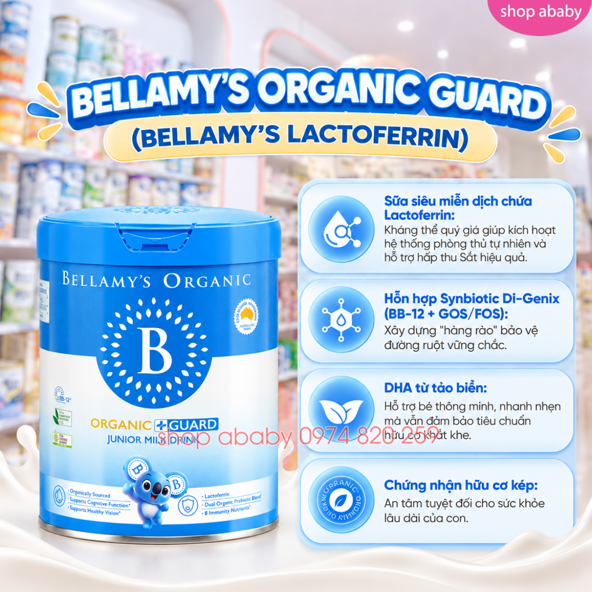 Sữa Bellamy's Organic Guard Lactoferrin 