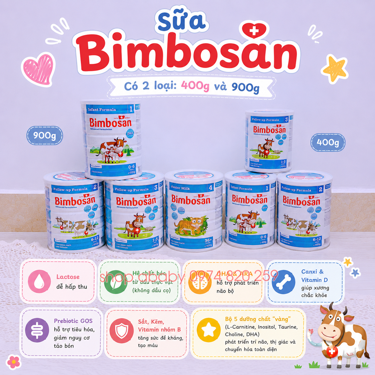 Sữa Bimbosan 400g